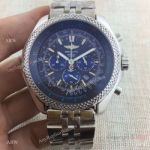 Knockoff Breitling Bentley Motors Stainless Steel Blue Chronograph Quartz Movement Mens Watch